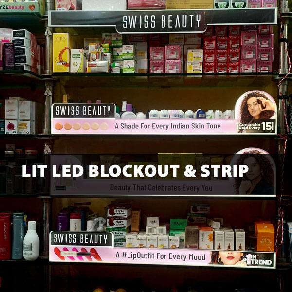 Lit LED blockout branding